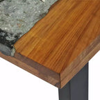 Teak Console Table 39.4" x 13.8" x 29.5"