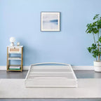 Metal Platform Bed Frame with Under-Bed Storage, No Box Spring Required, White