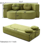 Folding Loveseat Futon Sofa with Pillows – Convertible Sleeper Couch for Small Spaces