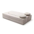 Folding Loveseat Futon Sofa with Pillows – Convertible Sleeper Couch for Small Spaces