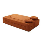 Folding Loveseat Futon Sofa with Pillows – Convertible Sleeper Couch for Small Spaces