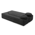 Folding Loveseat Futon Sofa with Pillows – Convertible Sleeper Couch for Small Spaces