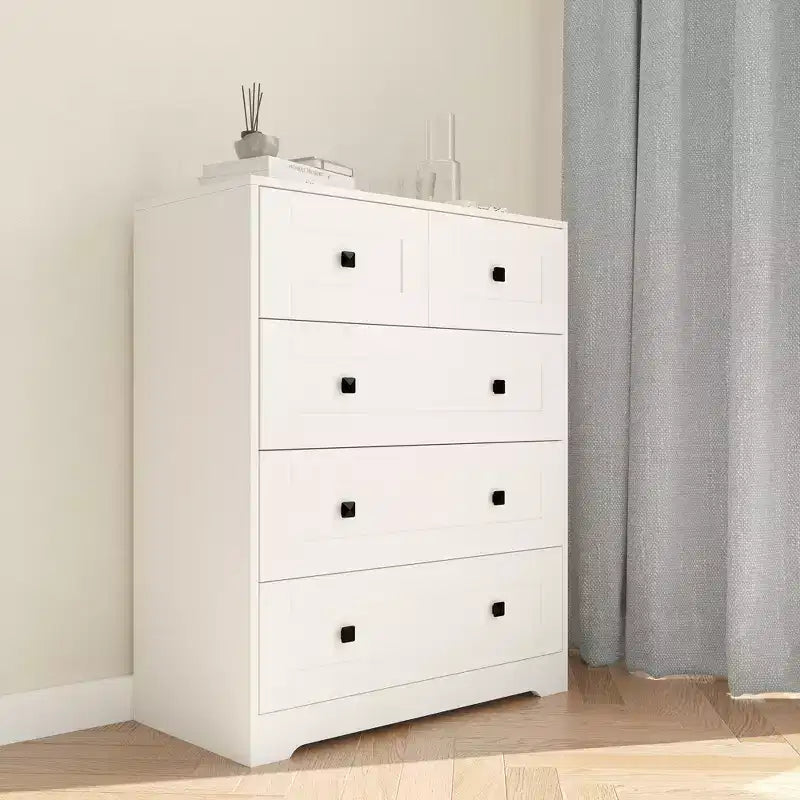 4-Drawer Chest of Drawers with White Melamine Finish