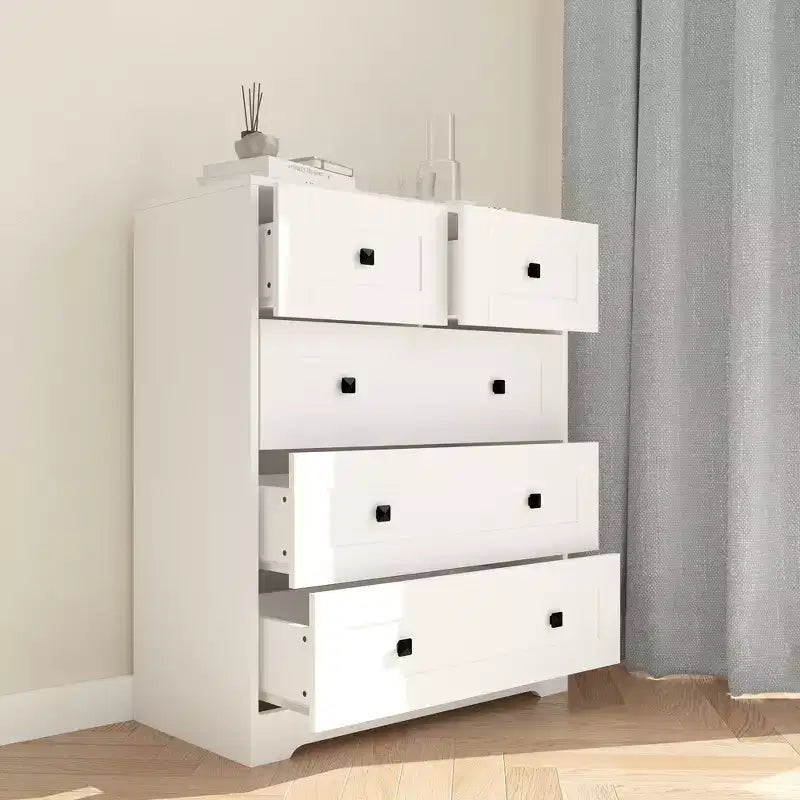 4-Drawer Chest of Drawers with White Melamine Finish