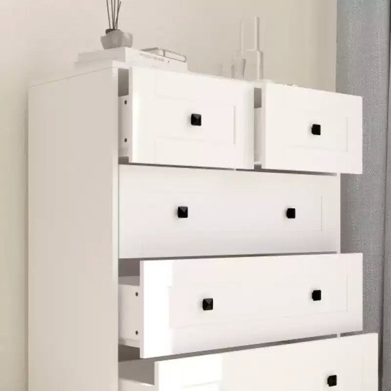 4-Drawer Chest of Drawers with White Melamine Finish