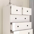 4-Drawer Chest of Drawers with White Melamine Finish