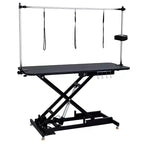 Electric Height-Adjustable Pet Grooming Table with Foot Pedal