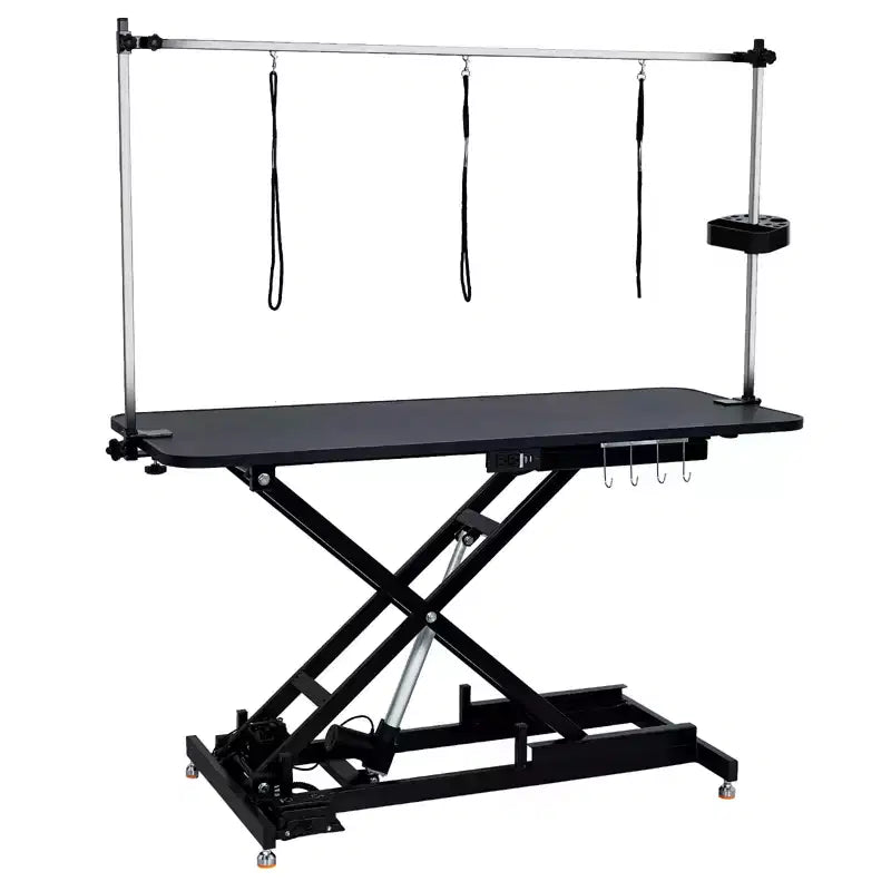 Electric Height-Adjustable Pet Grooming Table with Foot Pedal
