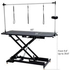 Electric Height-Adjustable Pet Grooming Table with Foot Pedal
