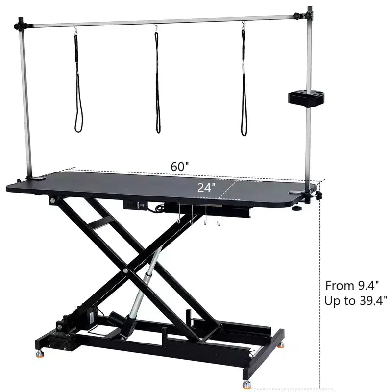 Electric Height-Adjustable Pet Grooming Table with Foot Pedal