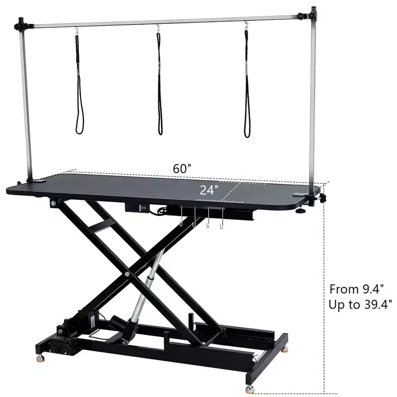 Electric Height-Adjustable Pet Grooming Table with Foot Pedal