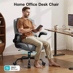 High-Back Office Chair with Flip-Up Armrests and Adjustable Height