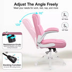 High-Back Office Chair with Flip-Up Armrests and Adjustable Height