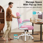 High-Back Office Chair with Flip-Up Armrests and Adjustable Height