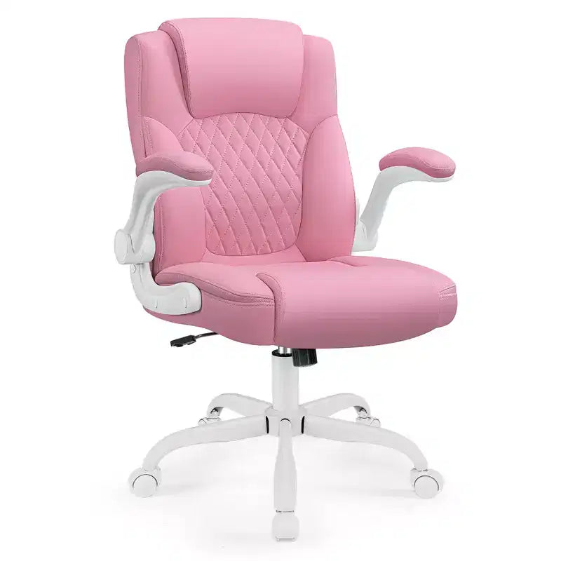 High-Back Office Chair with Flip-Up Armrests and Adjustable Height