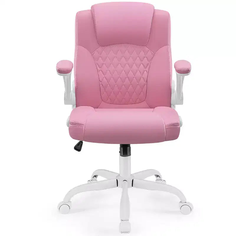 High-Back Office Chair with Flip-Up Armrests and Adjustable Height