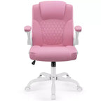 High-Back Office Chair with Flip-Up Armrests and Adjustable Height