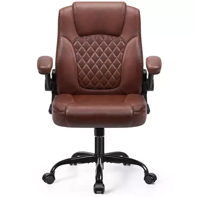 High-Back Office Chair with Flip-Up Armrests and Adjustable Height