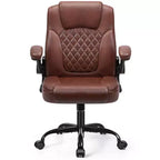 High-Back Office Chair with Flip-Up Armrests and Adjustable Height