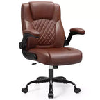 High-Back Office Chair with Flip-Up Armrests and Adjustable Height