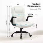 High-Back Office Chair with Flip-Up Armrests and Adjustable Height