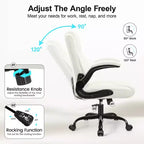 High-Back Office Chair with Flip-Up Armrests and Adjustable Height