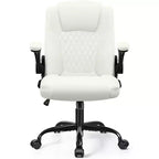 High-Back Office Chair with Flip-Up Armrests and Adjustable Height
