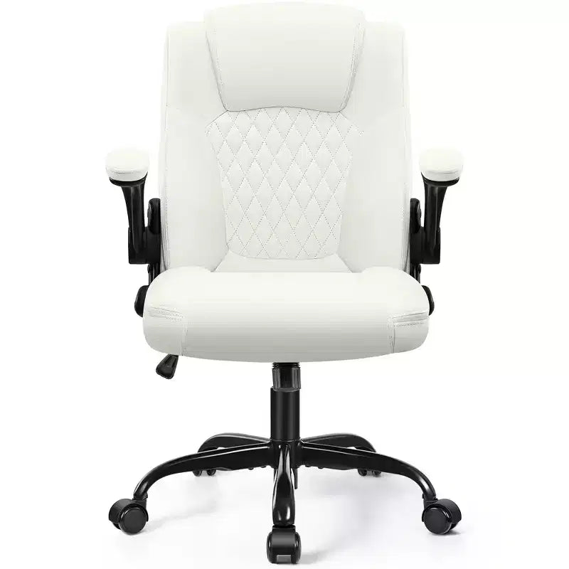 High-Back Office Chair with Flip-Up Armrests and Adjustable Height