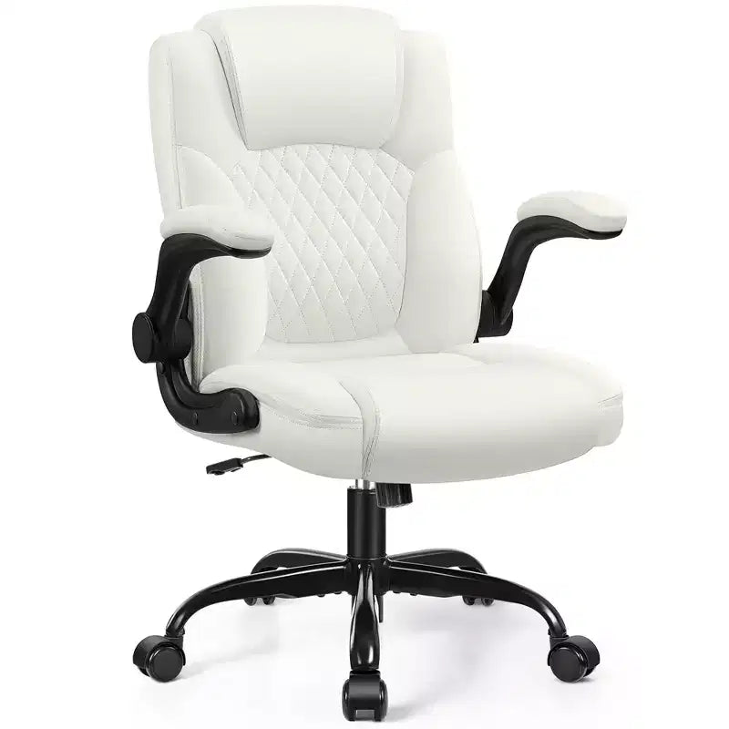 High-Back Office Chair with Flip-Up Armrests and Adjustable Height