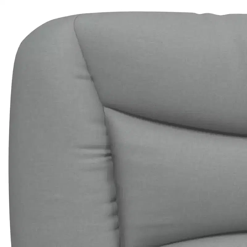 Curved Platform Bed Frame with LED Lights and Upholstered Fabric