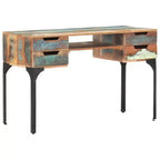 vidaXL Desk Mixed color Solid reclaimed wood, Iron Medium Desk