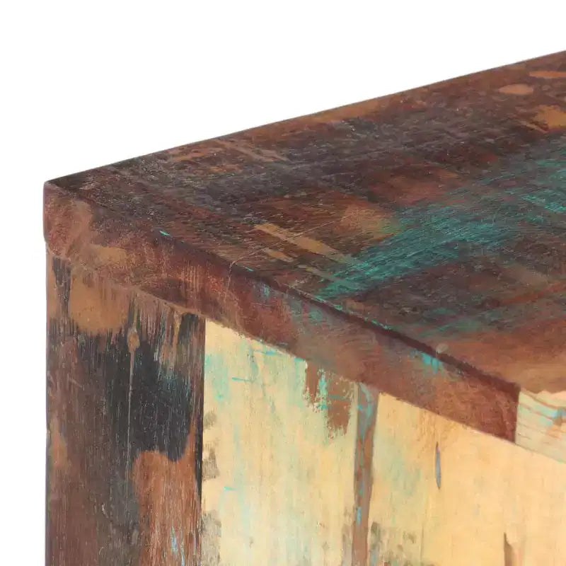 Reclaimed Wood Desk with Iron Legs and Drawers