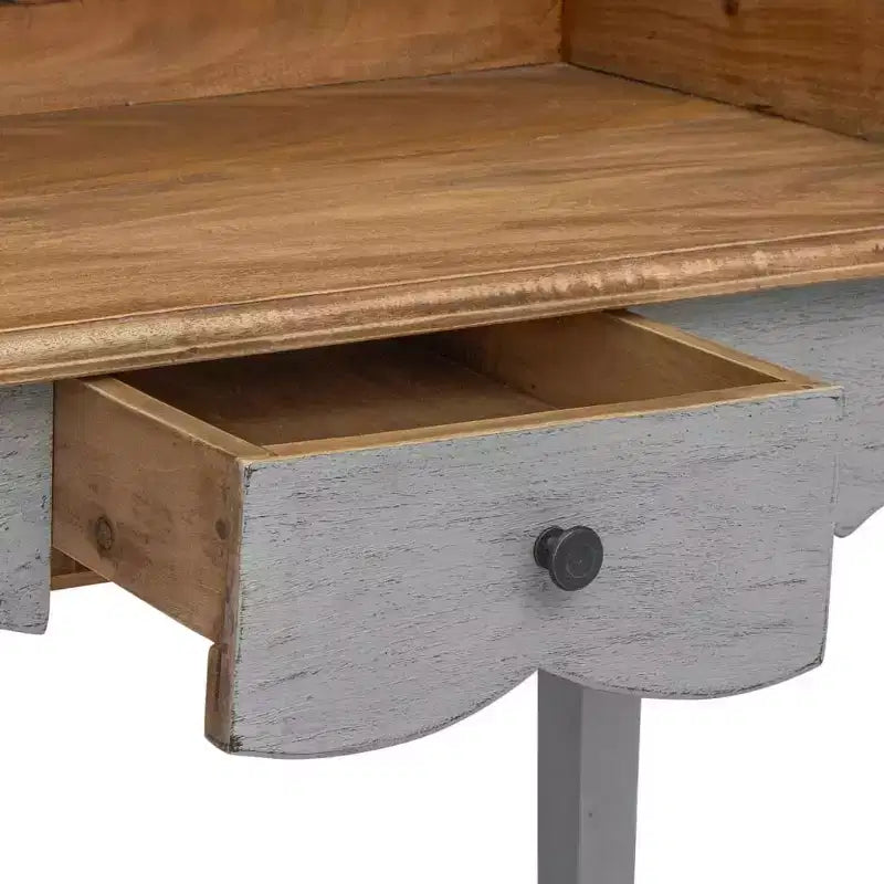 Solid Mahogany Wood Writing Desk 31.5x15.7x36.2"