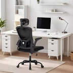 Ergonomic Office Chair with Adjustable Headrest and Flip-Up Armrests