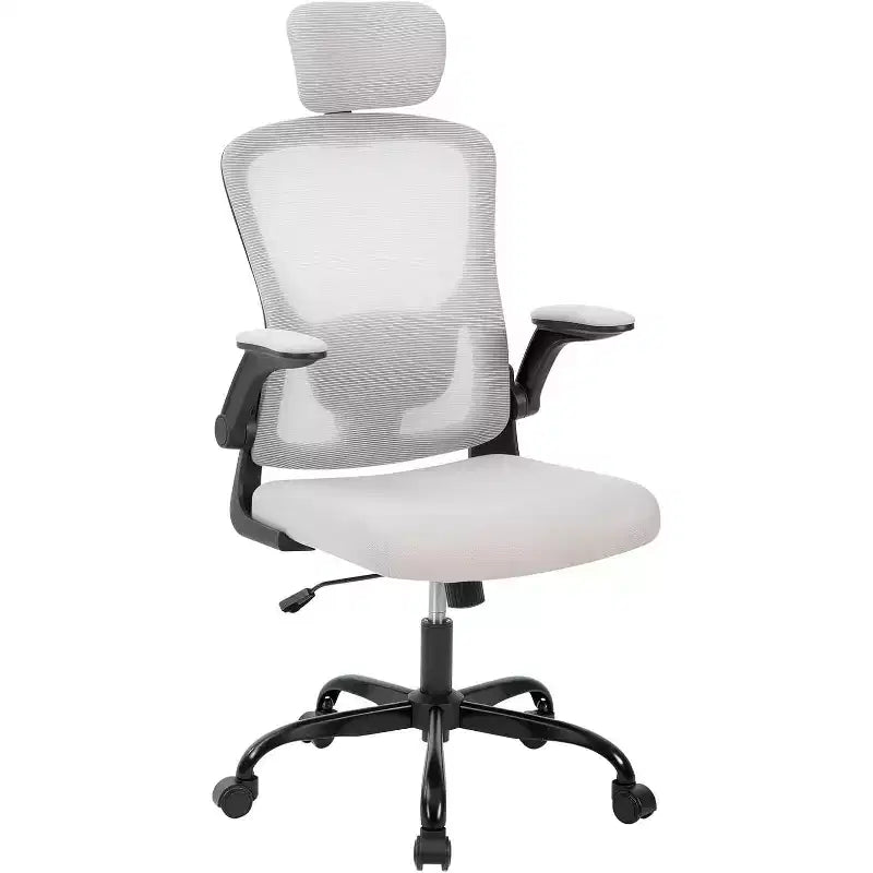 Ergonomic Office Chair with Adjustable Headrest and Flip-Up Armrests