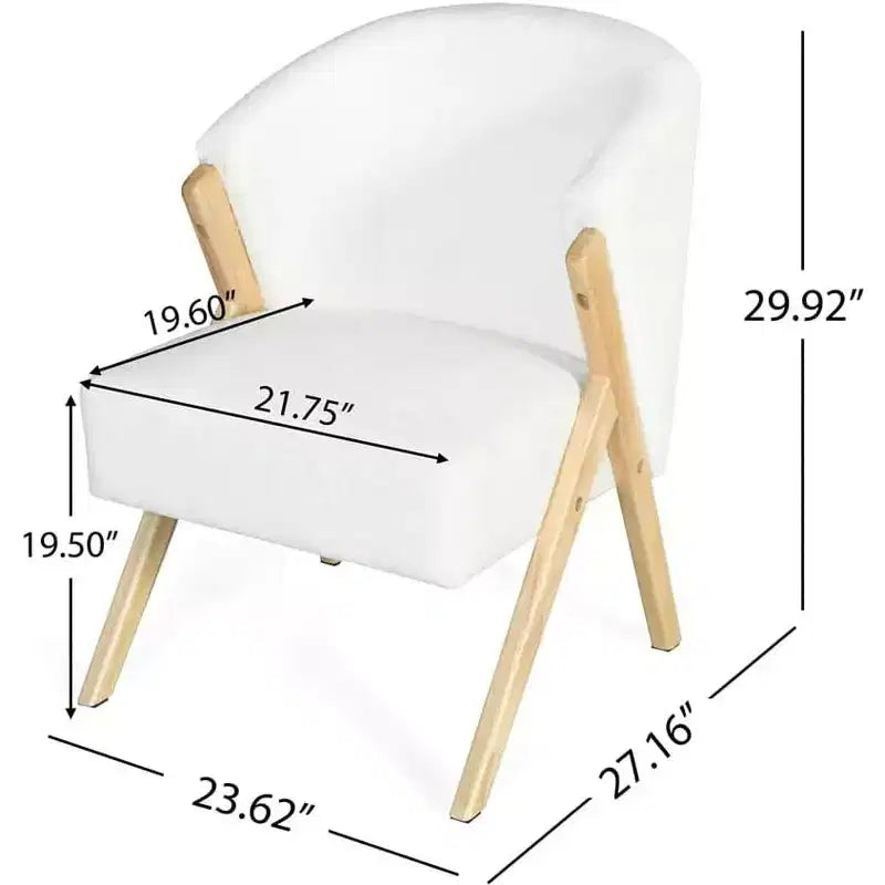 Upholstered Accent Chair with Wood Frame