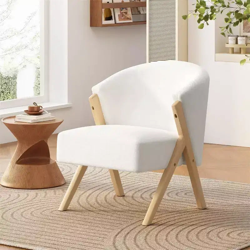 Upholstered Accent Chair with Wood Frame