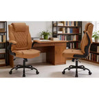 Heavy Duty Ergonomic Office Chair with Lumbar Support, Flip-Up Arms and 360 Swivel, 350 lbs Capacity