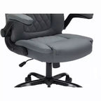 Heavy Duty Ergonomic Office Chair with Lumbar Support, Flip-Up Arms and 360 Swivel, 350 lbs Capacity