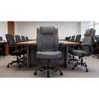 Heavy Duty Ergonomic Office Chair with Lumbar Support, Flip-Up Arms and 360 Swivel, 350 lbs Capacity