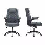 Heavy Duty Ergonomic Office Chair with Lumbar Support, Flip-Up Arms and 360 Swivel, 350 lbs Capacity