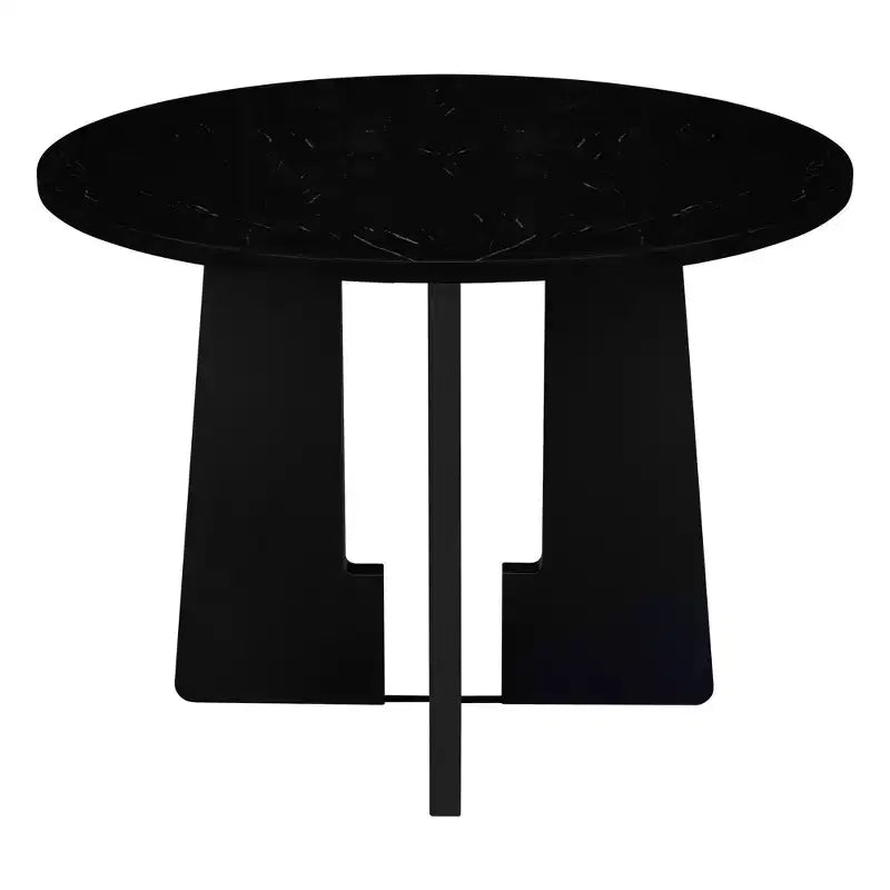 Round 43-Inch Dining Table with Faux Marble Top