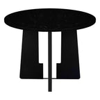 Round 43-Inch Dining Table with Faux Marble Top