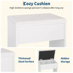 Makeup Vanity Desk with Lighted Mirror, Storage Drawers and Stool
