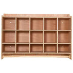 5-Section Wooden Storage Locker with Casters