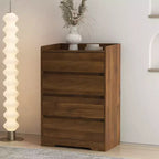 4 Drawer Vertical Dresser with Handle-Free Design