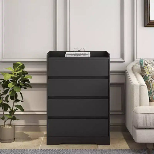 4 Drawer Vertical Dresser with Handle-Free Design
