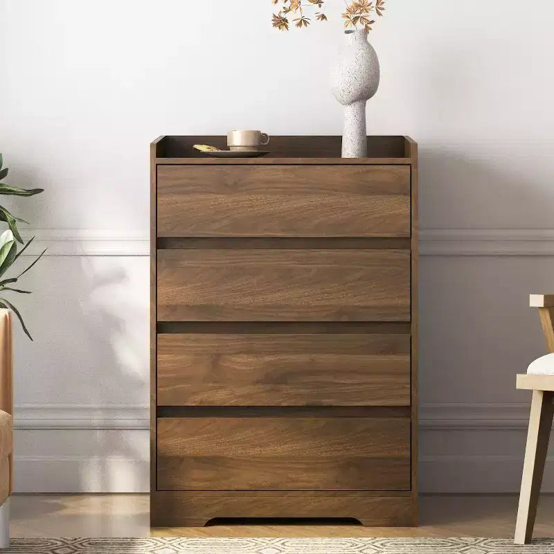 4 Drawer Vertical Dresser with Handle-Free Design