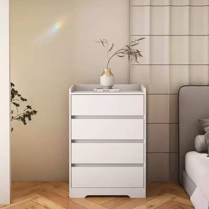 4 Drawer Vertical Dresser with Handle-Free Design