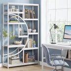 Industrial 5-Tier Etagere Bookcase with 9 Open Shelves